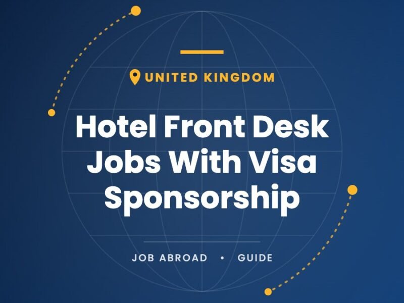 United Kingdom: Hotel Front Desk Jobs With Visa Sponsorship